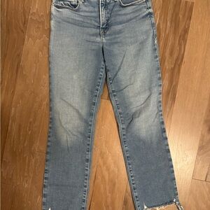 Good American Light Blue Cropped Jeans